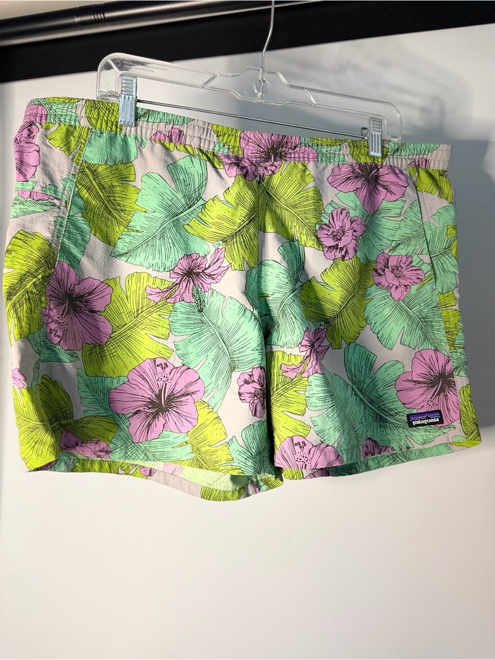 Patagonia Men’s Floral Shorts — Mint Green, Lime & Pink